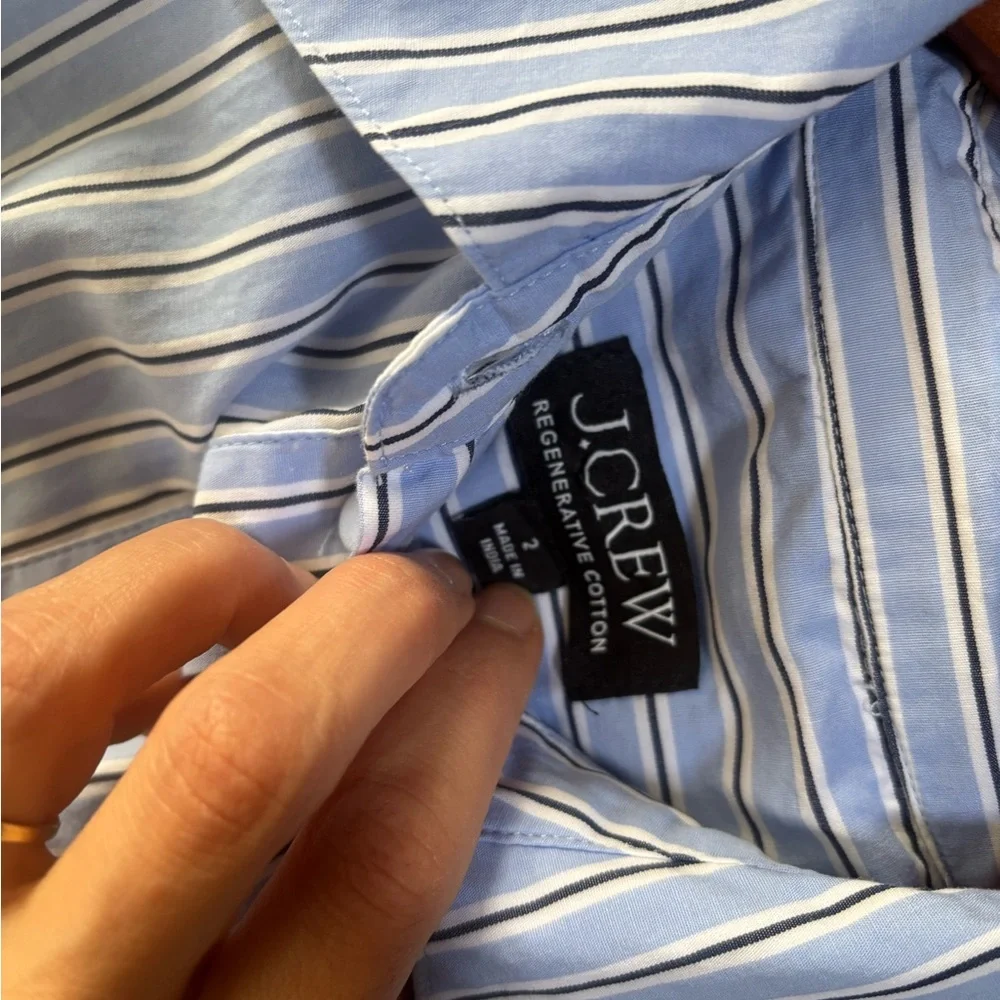 J. Crew Elena shirt-dress in striped cotton poplin (shortened) - Picture 8 of 9